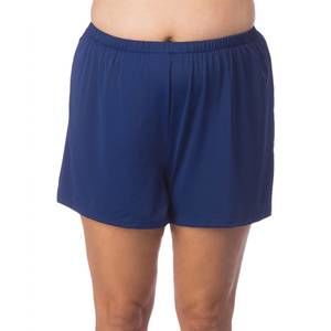 NEW MAXINE OF HOLLYWOOD solid jogger short swim bottom - plus in max navy